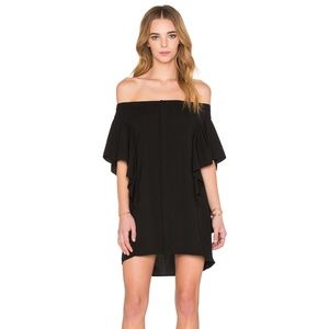 MLM Label Neo Off Shoulder Mini Dress in Black